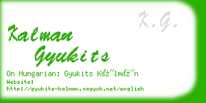 kalman gyukits business card